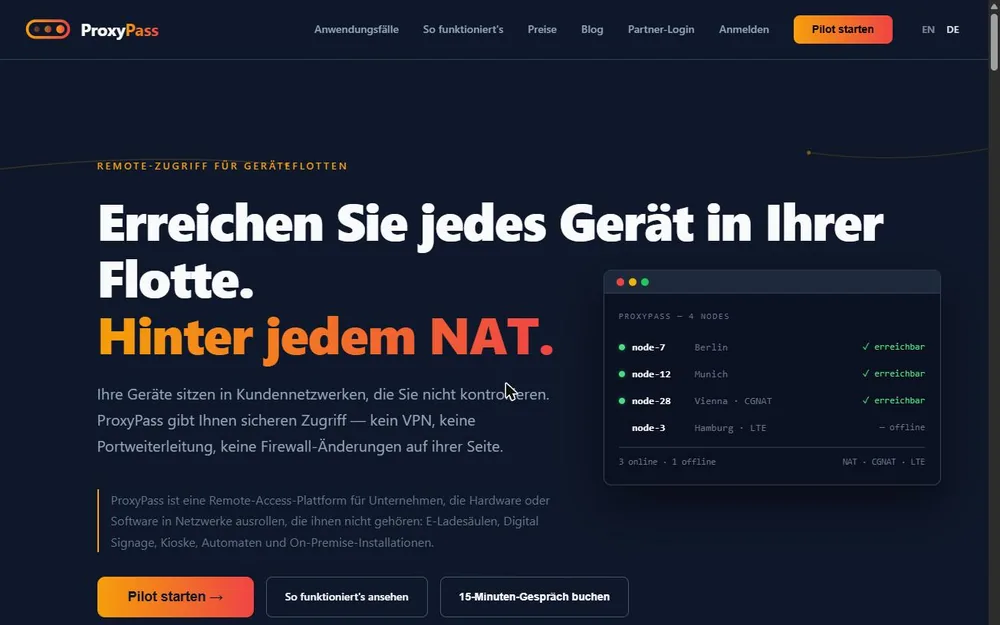 ProxyPass home page